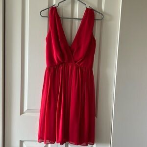 Red mini dress